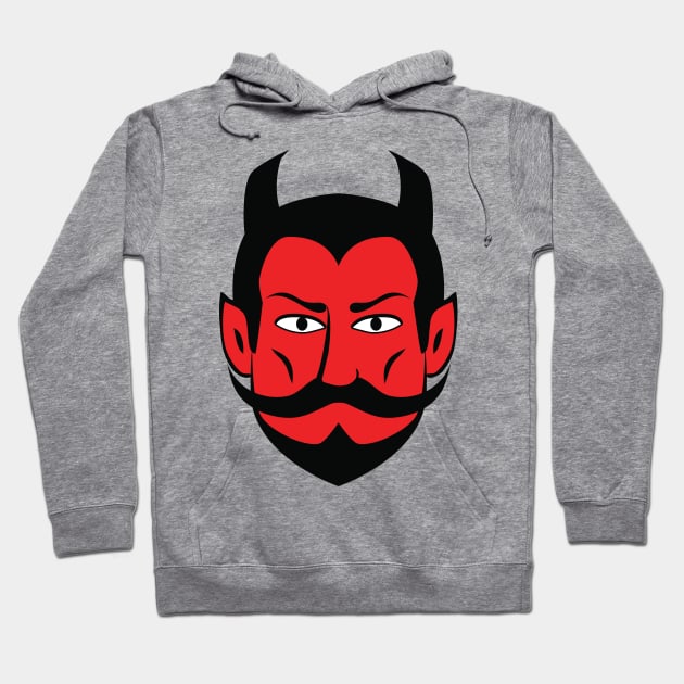 Red Devil Face Hoodie by Baggss